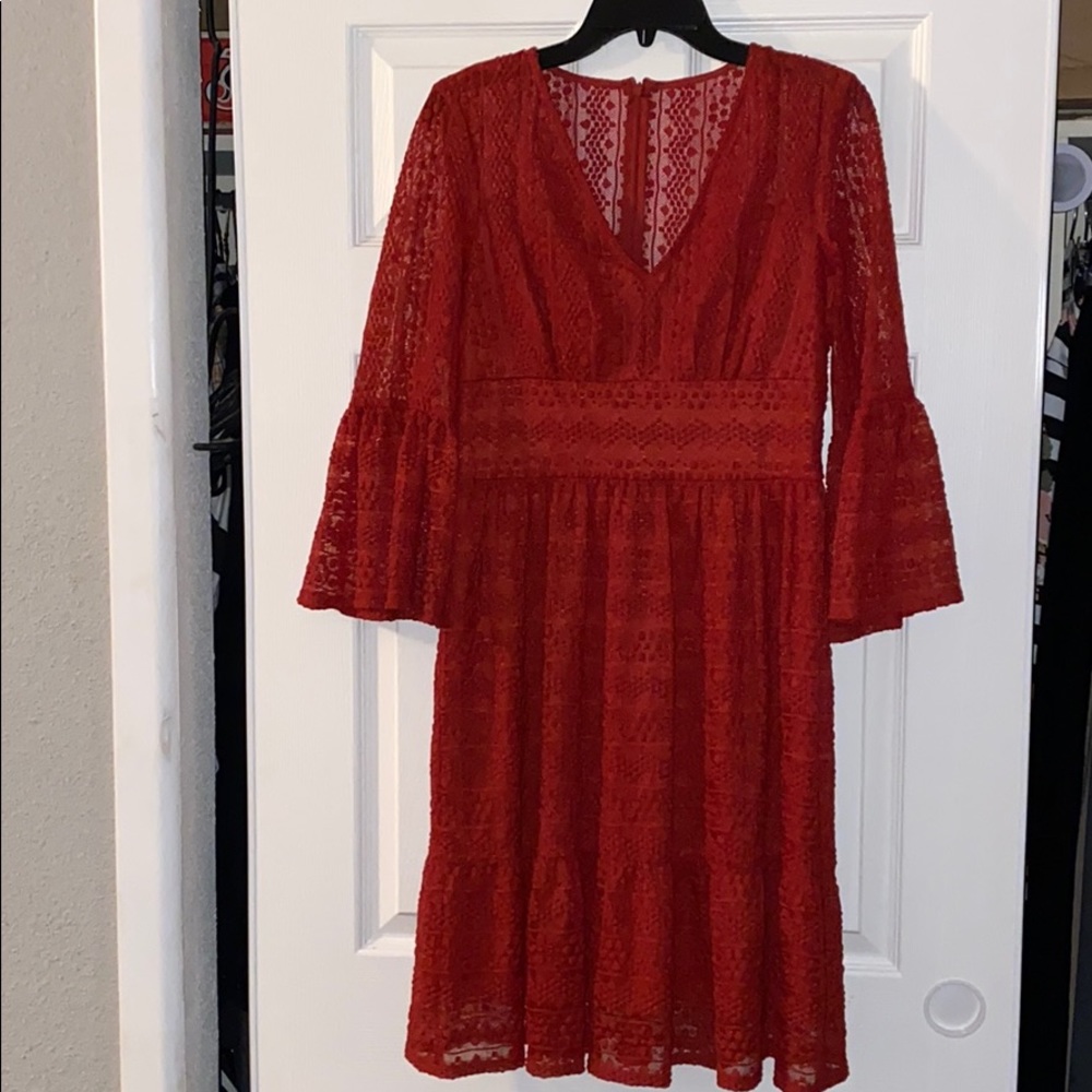 Rust red dress